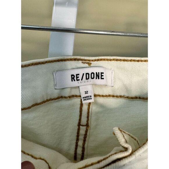 RE/DONE NWT 70’s Stove Pipe High-Rise Straight-Leg Jeans in Bleach Like Size 32 - Picture 6 of 10